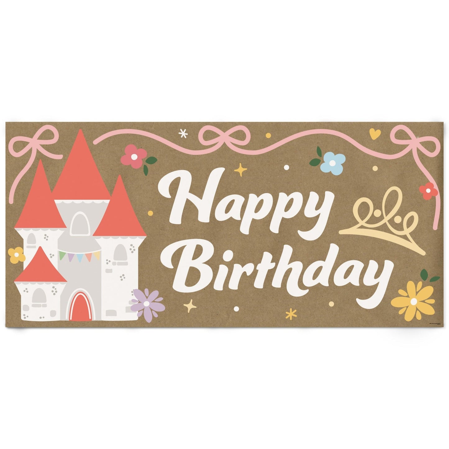 Princess Birthday Kraft Banner