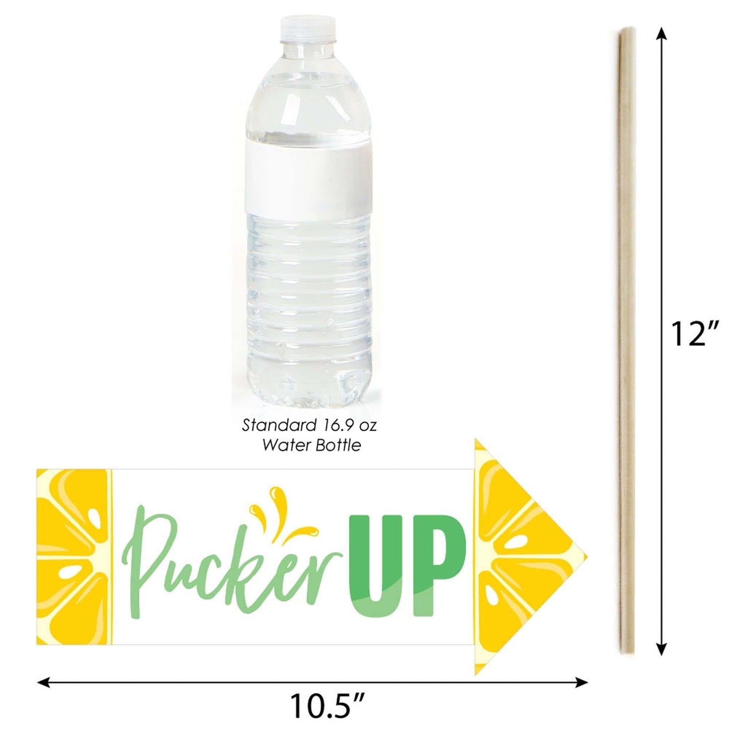 Funny So Fresh - Lemon - 10 Piece Citrus Lemonade Party Photo Booth Props Kit