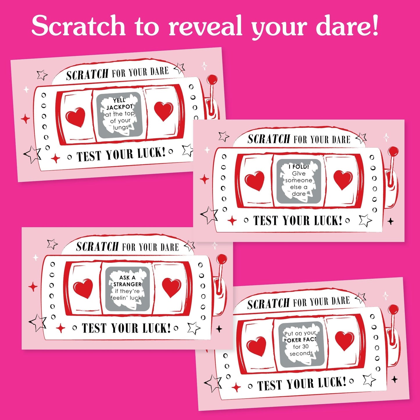 Lucky In Love Dare Scratch Off Card Game - 22 Ct