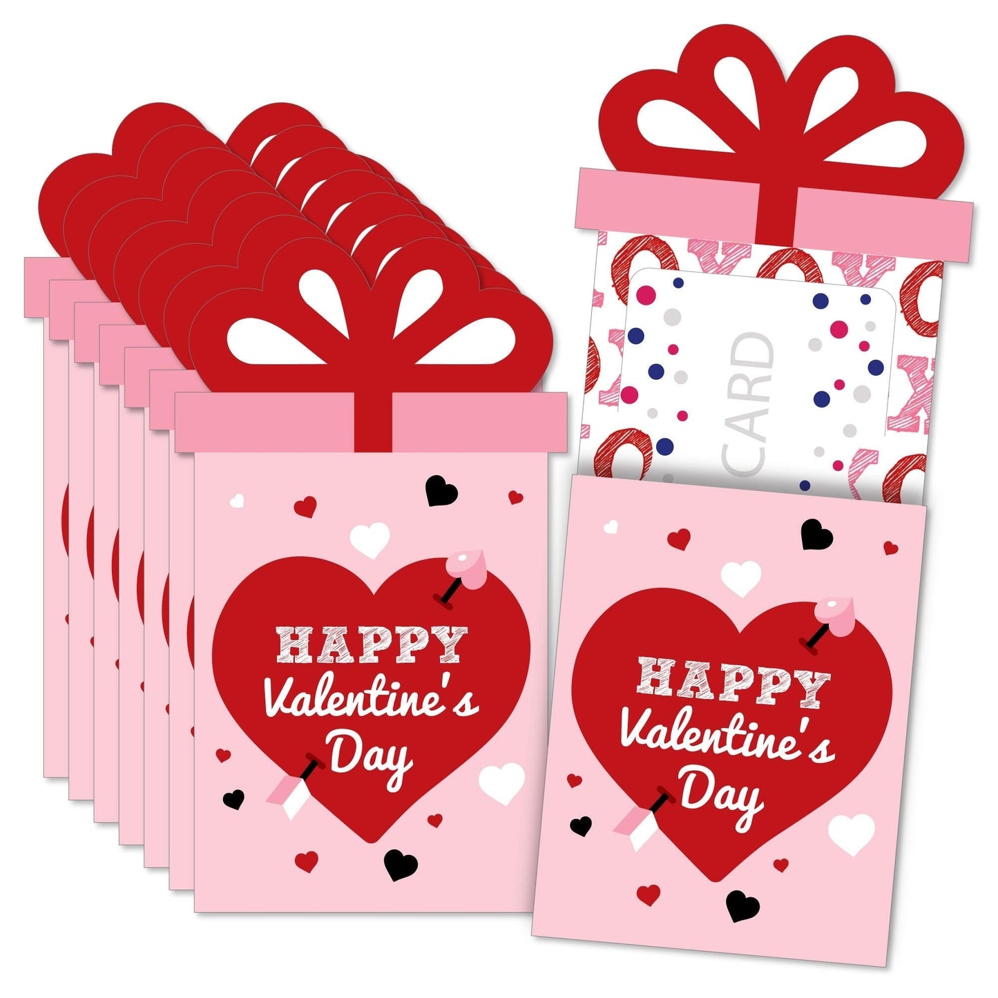 Conversation Hearts - Valentine's Day Party Money and Gift Card Sleeves - Nifty Gifty Card Holders - Set of 8