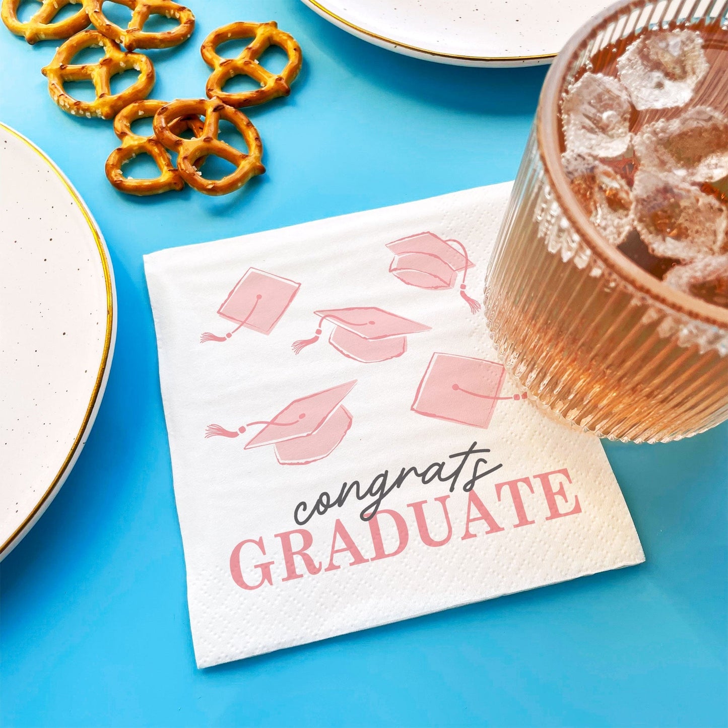 Napkins - Pink Graduation - 24 Ct