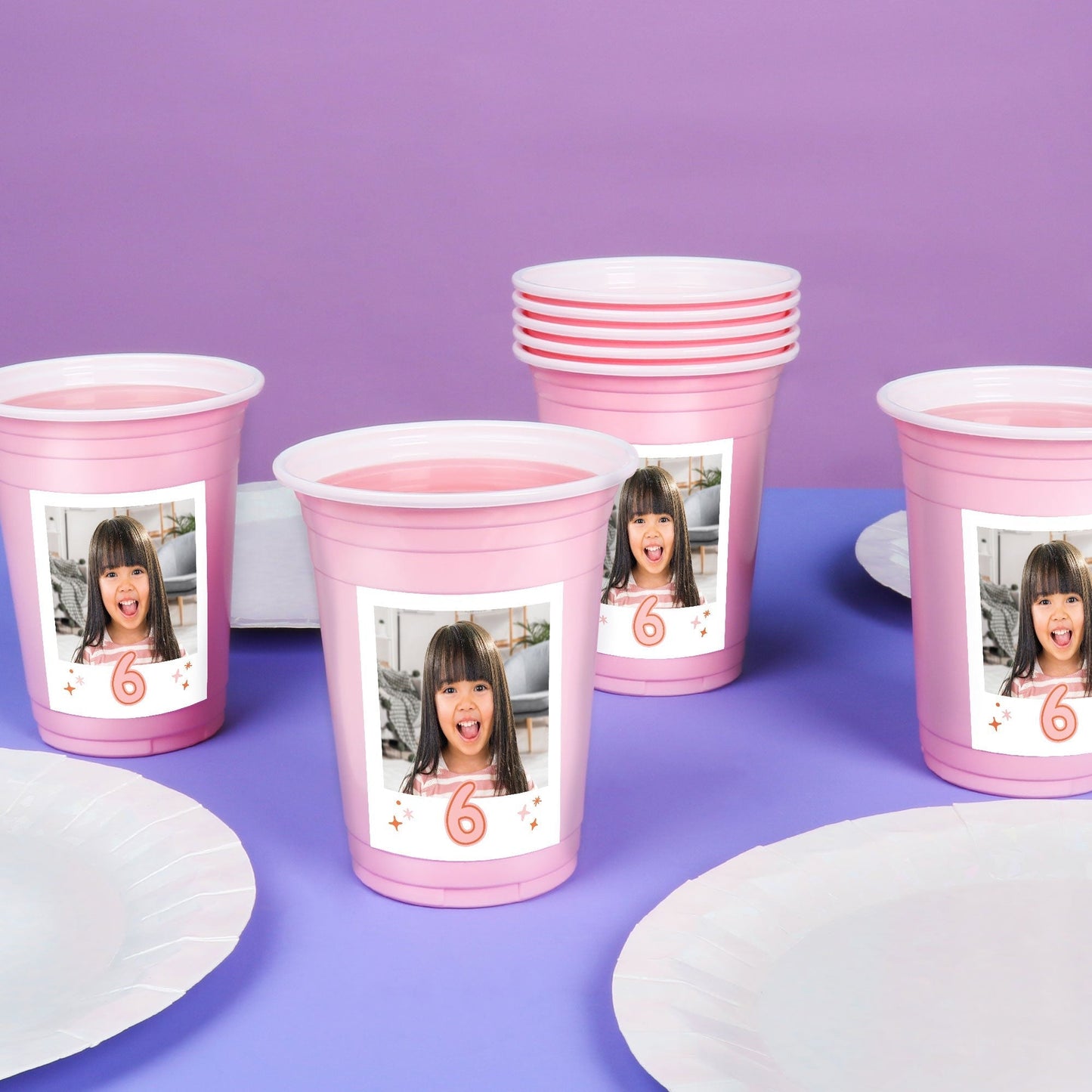 Custom Photo Party Cups - Look Who's Birthday - 16 Ct