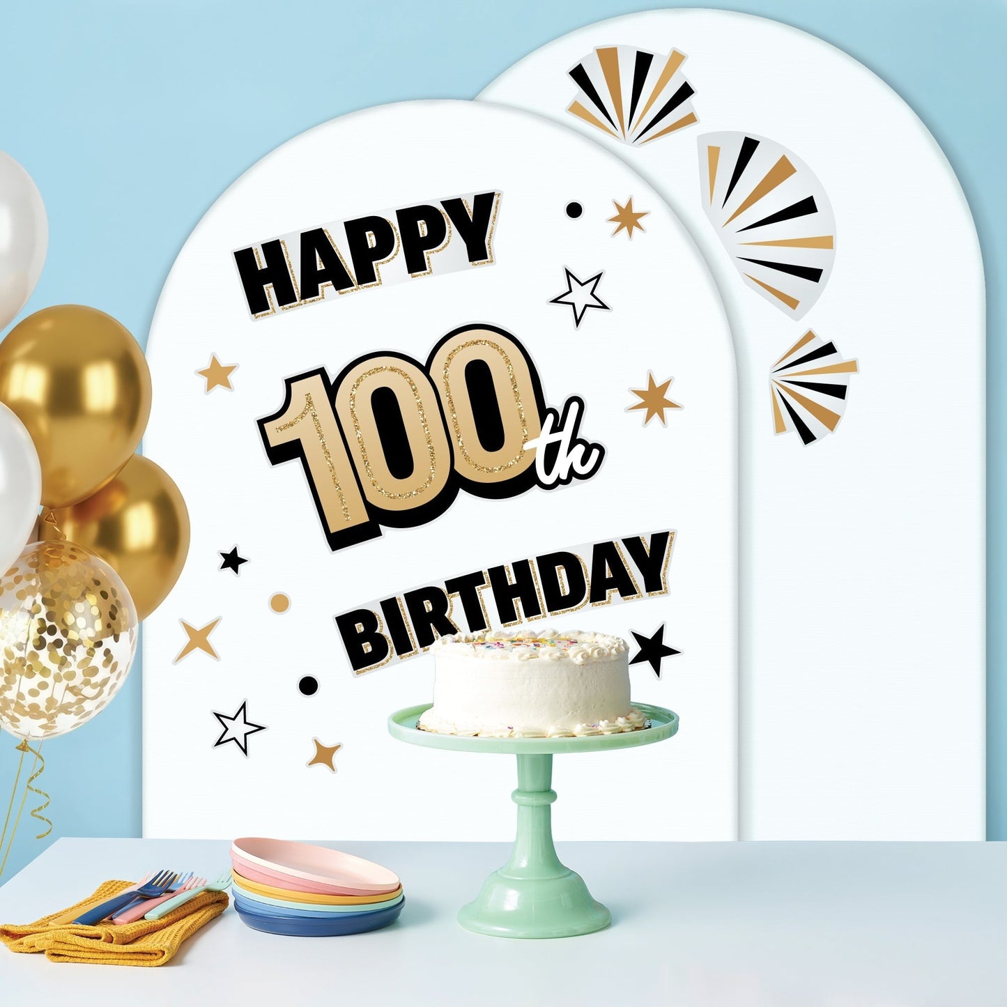 100th Birthday Backdrop Decals