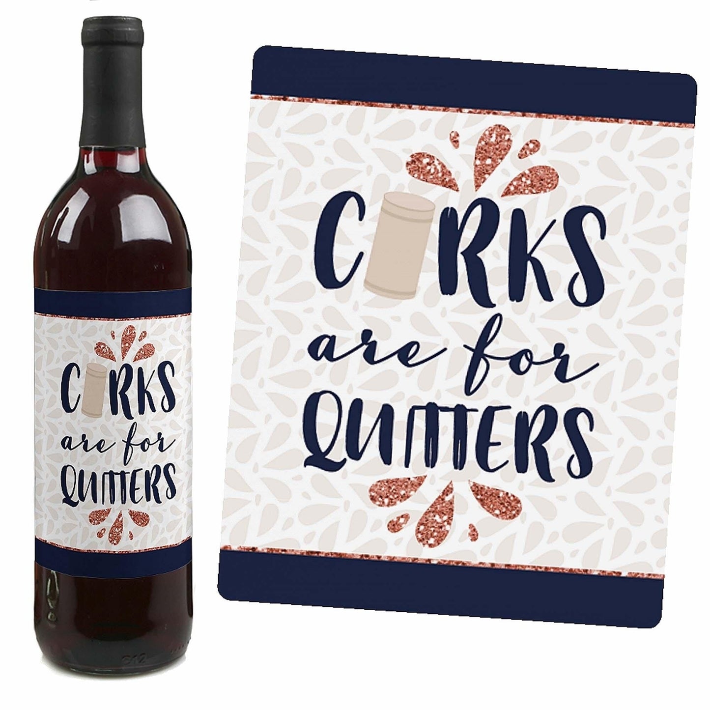 But First, Wine - Wine Tasting Party Decorations for Women and Men - Wine Bottle Label Stickers - Set of 4