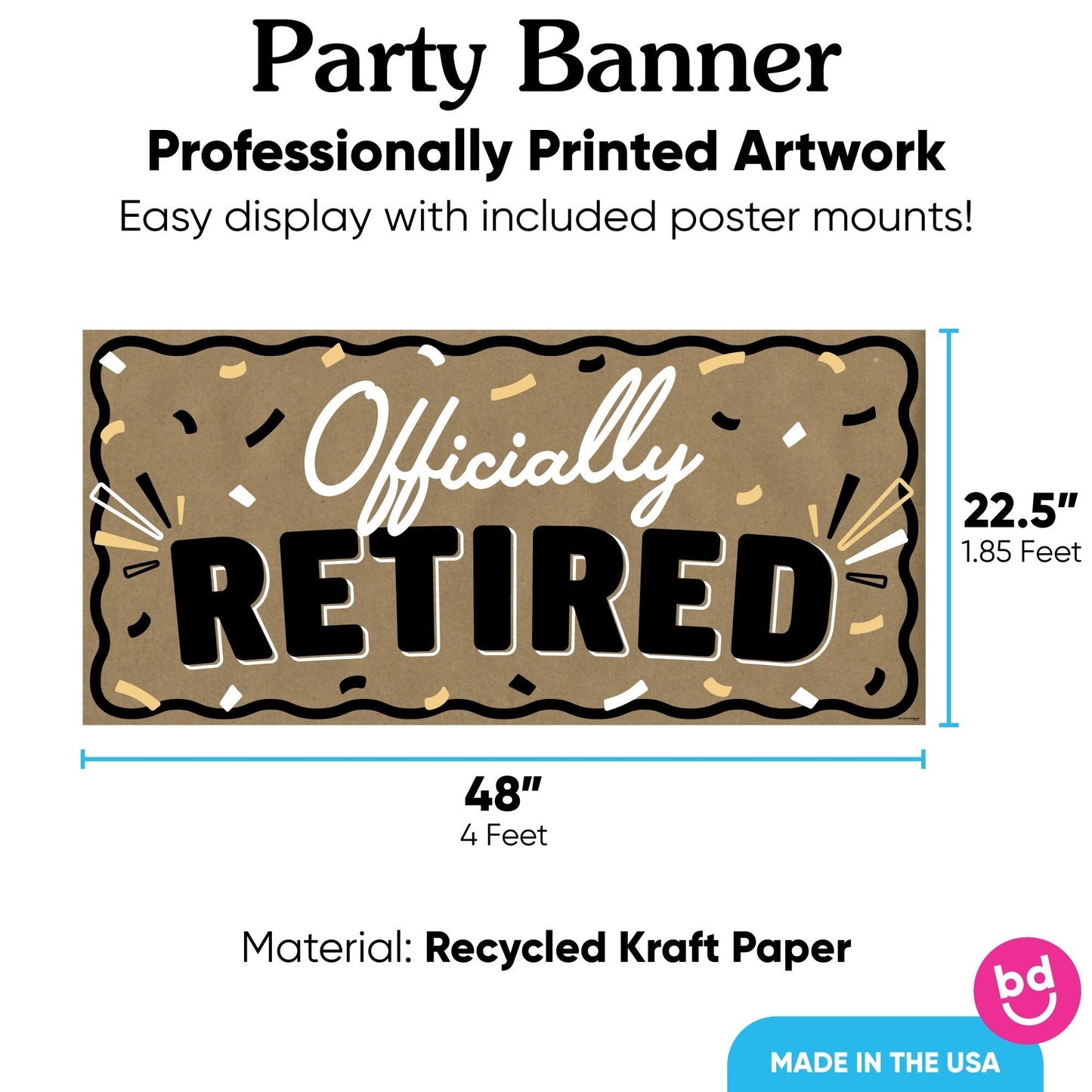 Happy Retirement Kraft Banner
