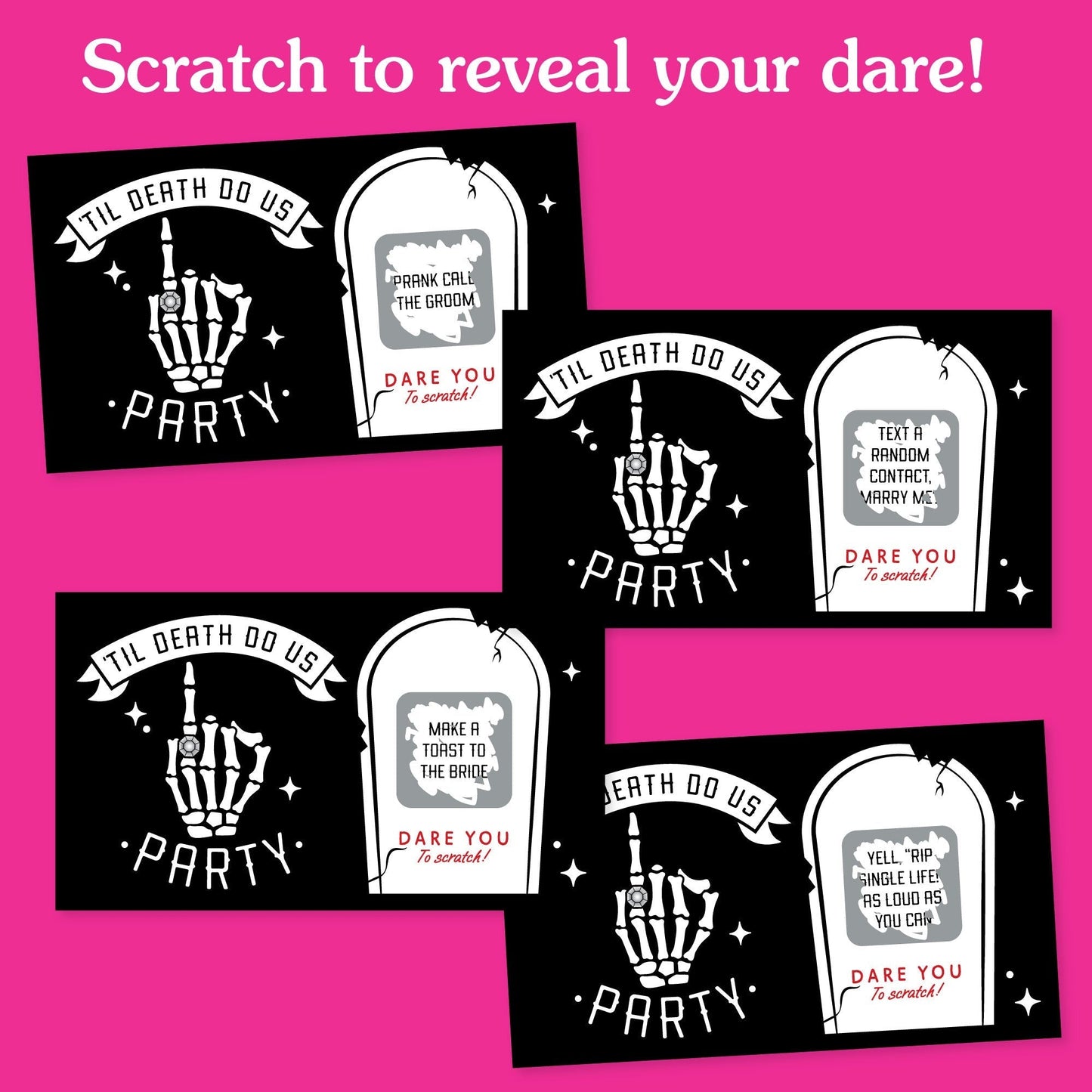 Til Death Do Us Party Dare Scratch Off Card Game - 22 Ct