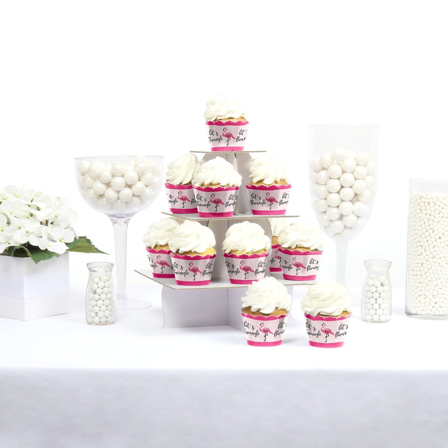 Pink Flamingo - Party Decorations - Party Cupcake Wrappers - Set of 12