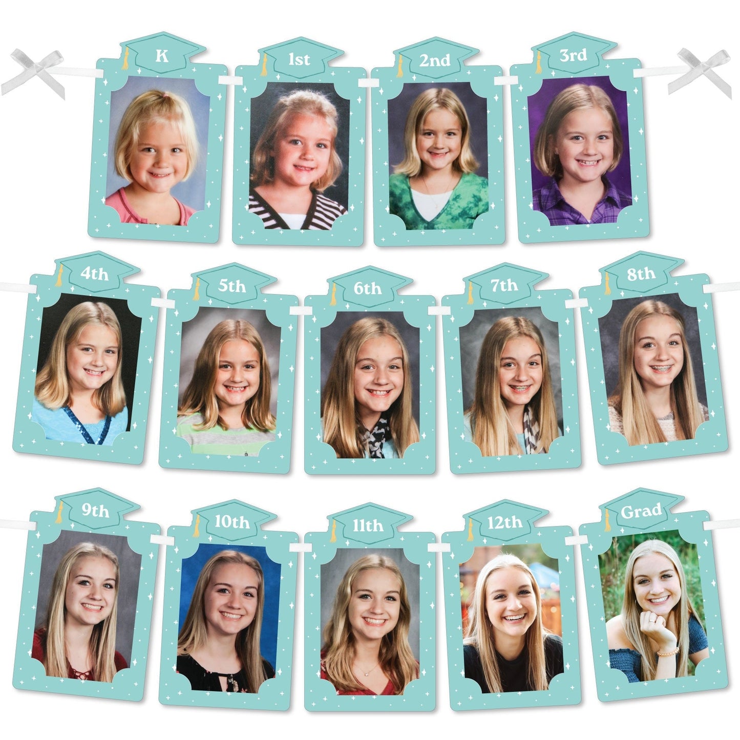 Pastel Grad K-12 School Picture Display - Photo Banner