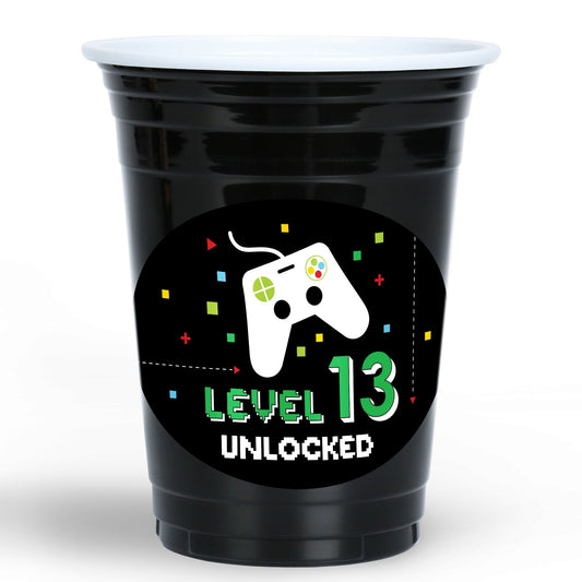 Custom Text Party Cups - Game Zone - 16 Ct