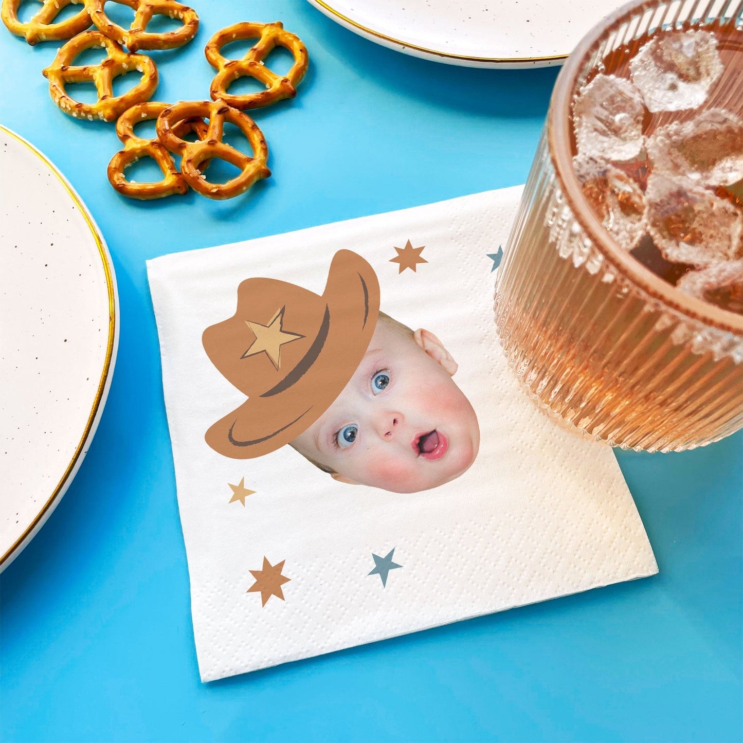 Custom Face Napkins - My First Rodeo
