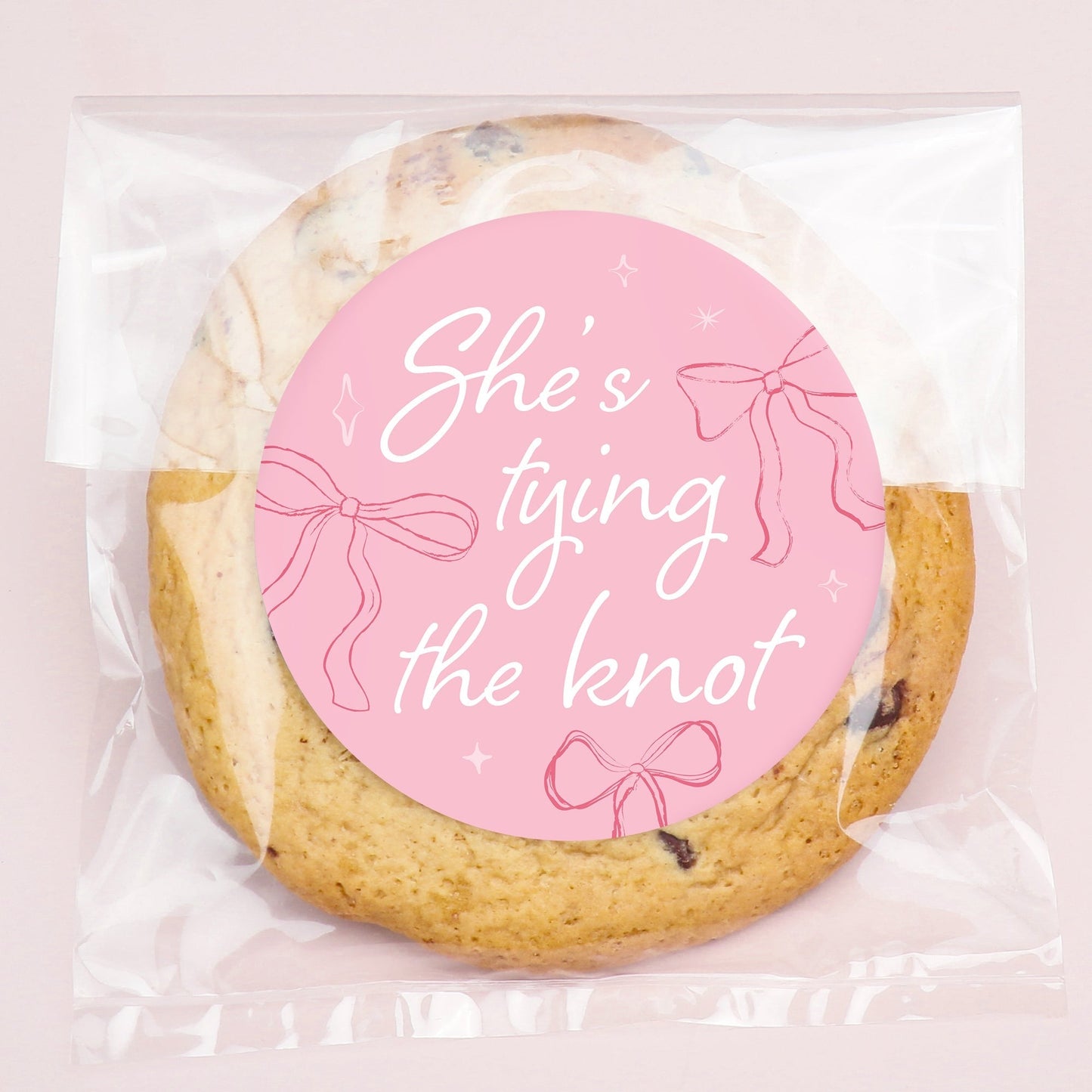 She's Tying the Knot Thank You Stickers & Clear Cookie Bags - 25 Ct