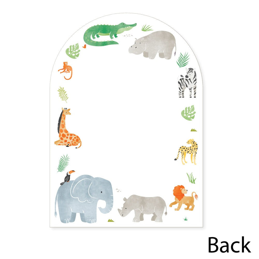 Safari Animals Thank You Cards - 12 Ct