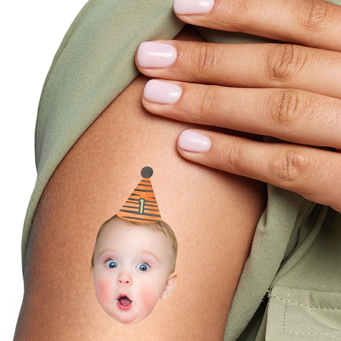 Custom Face Safari Animal Prints Temporary Tattoos - 12 Ct