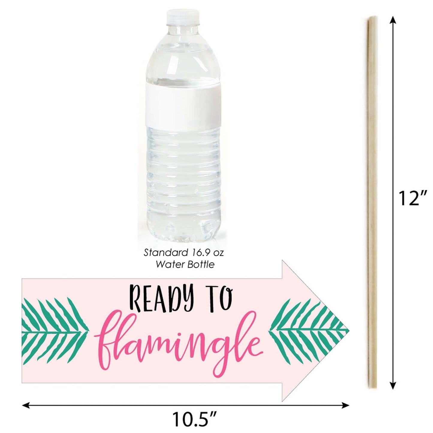 Funny Pink Flamingo - Party Like a Pineapple - 10 Piece Baby, Birthday or Bridal Party Photo Booth Props Kit