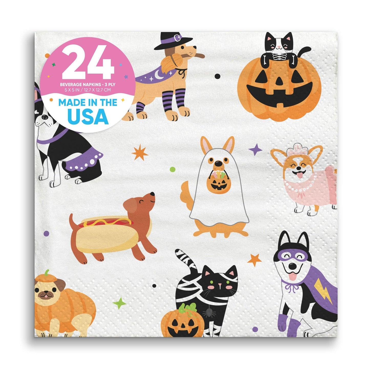Napkins - Halloween Pets - 24 Ct