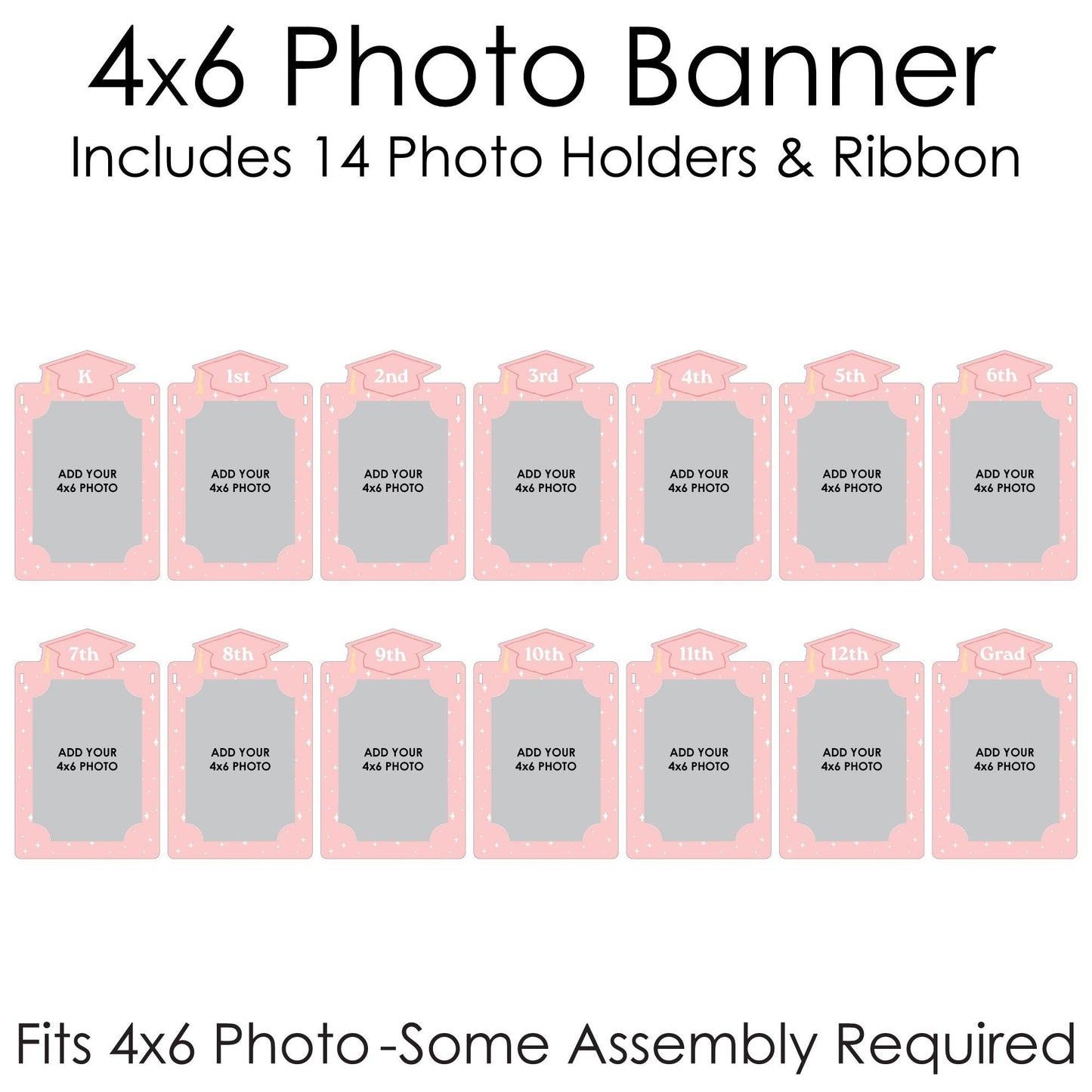 Pastel Grad K-12 School Picture Display - Photo Banner