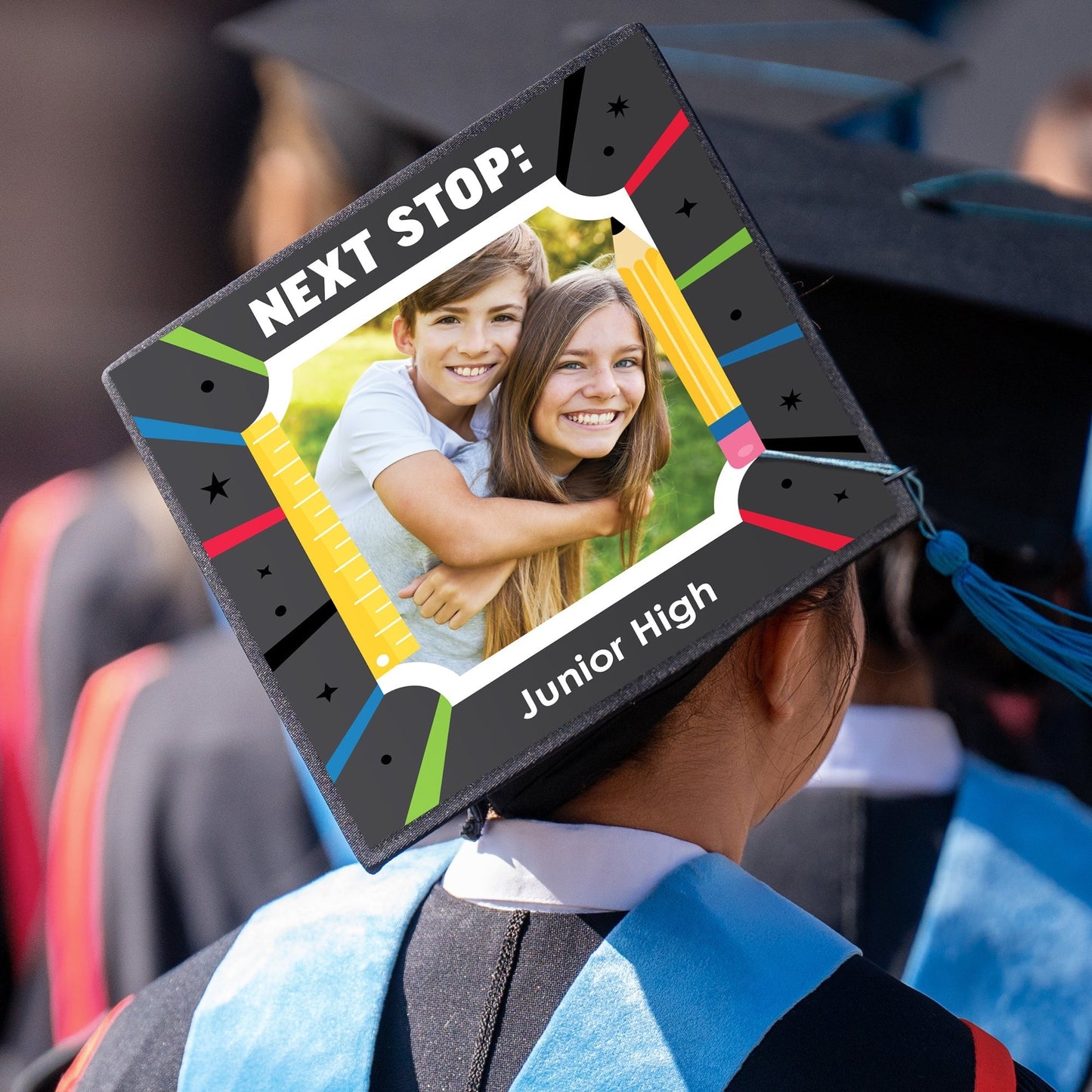 Custom Photo Elementary Grad Cap Cover