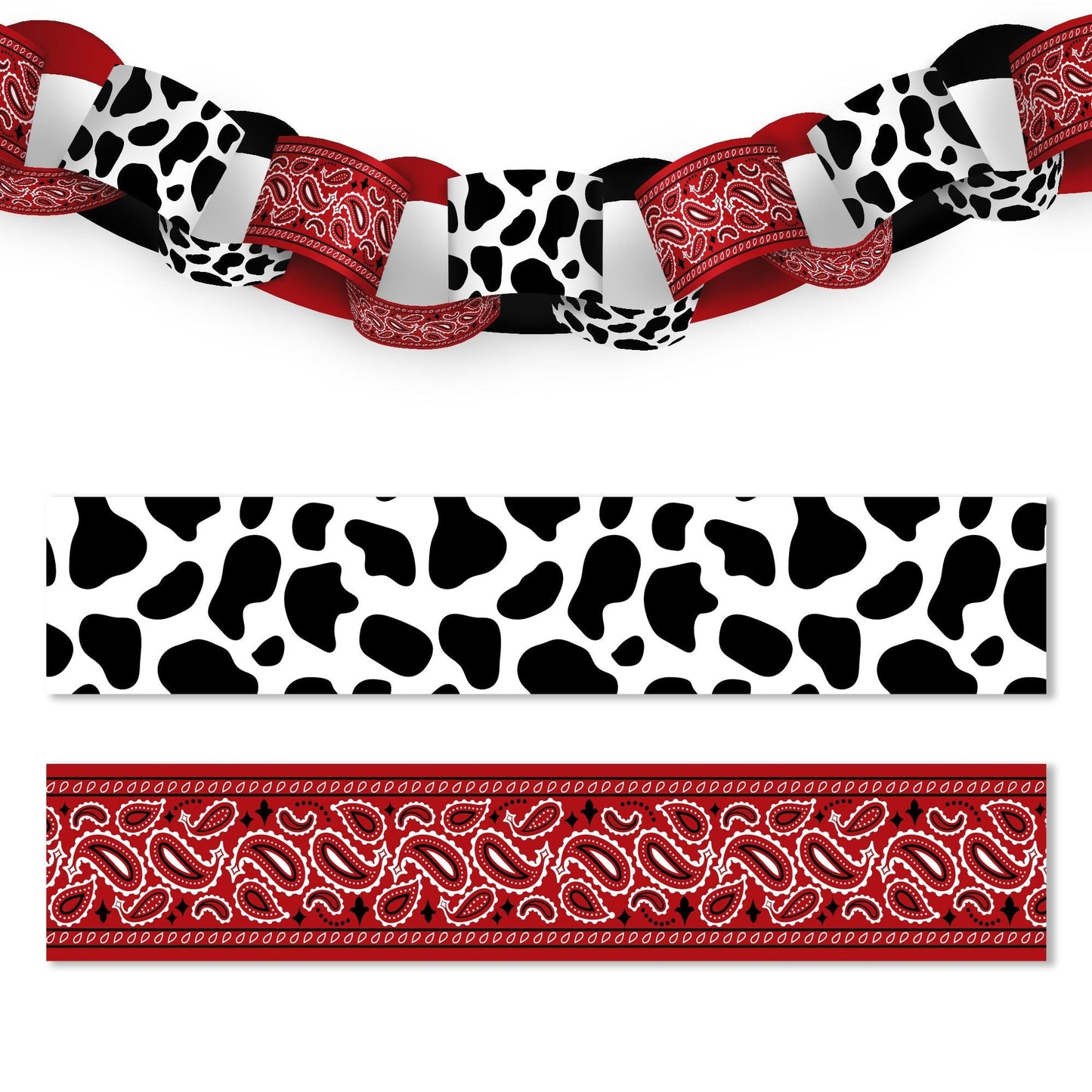 Western Hoedown DIY Paper Chains - 128 Pc