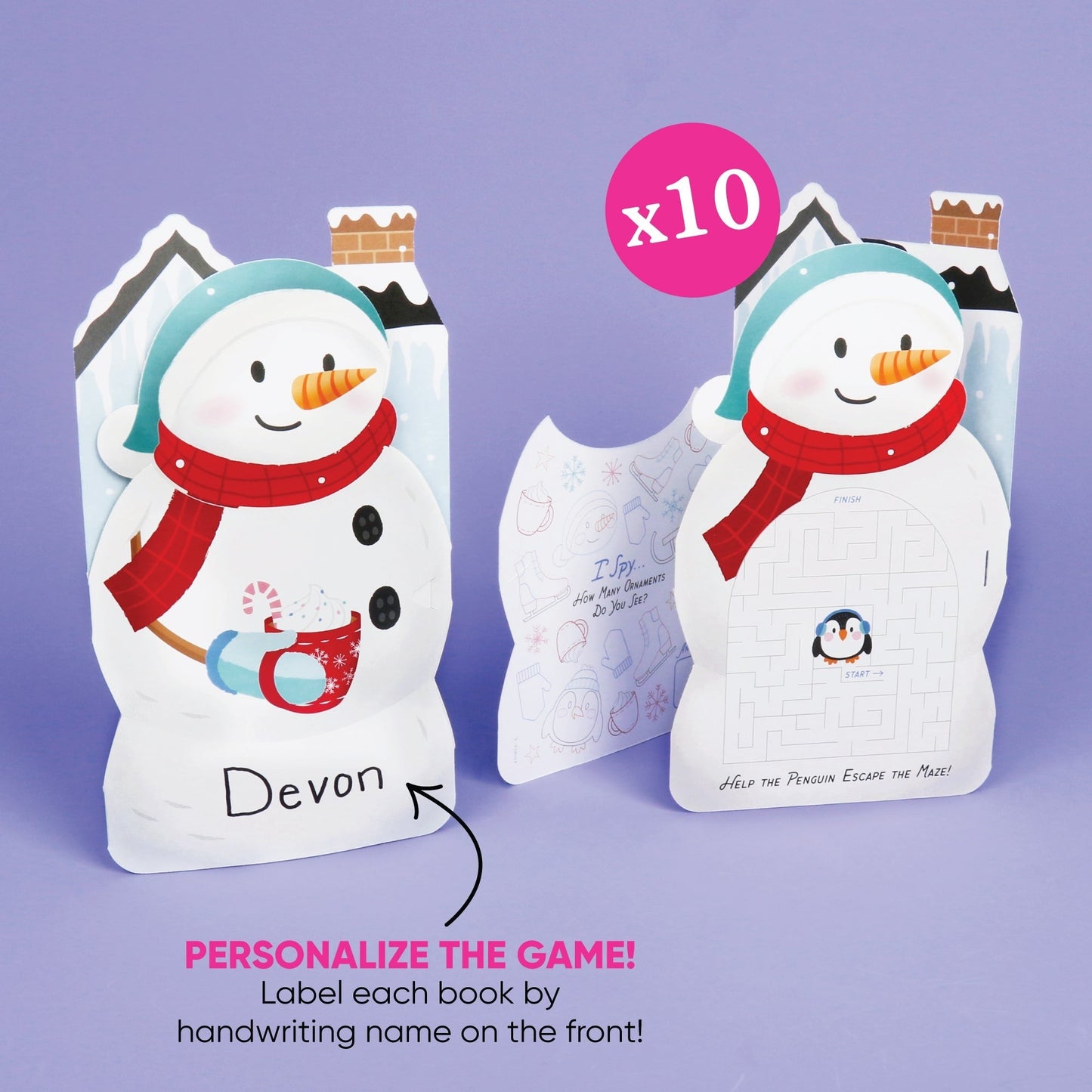 Snowman Activity Books - 10 Ct