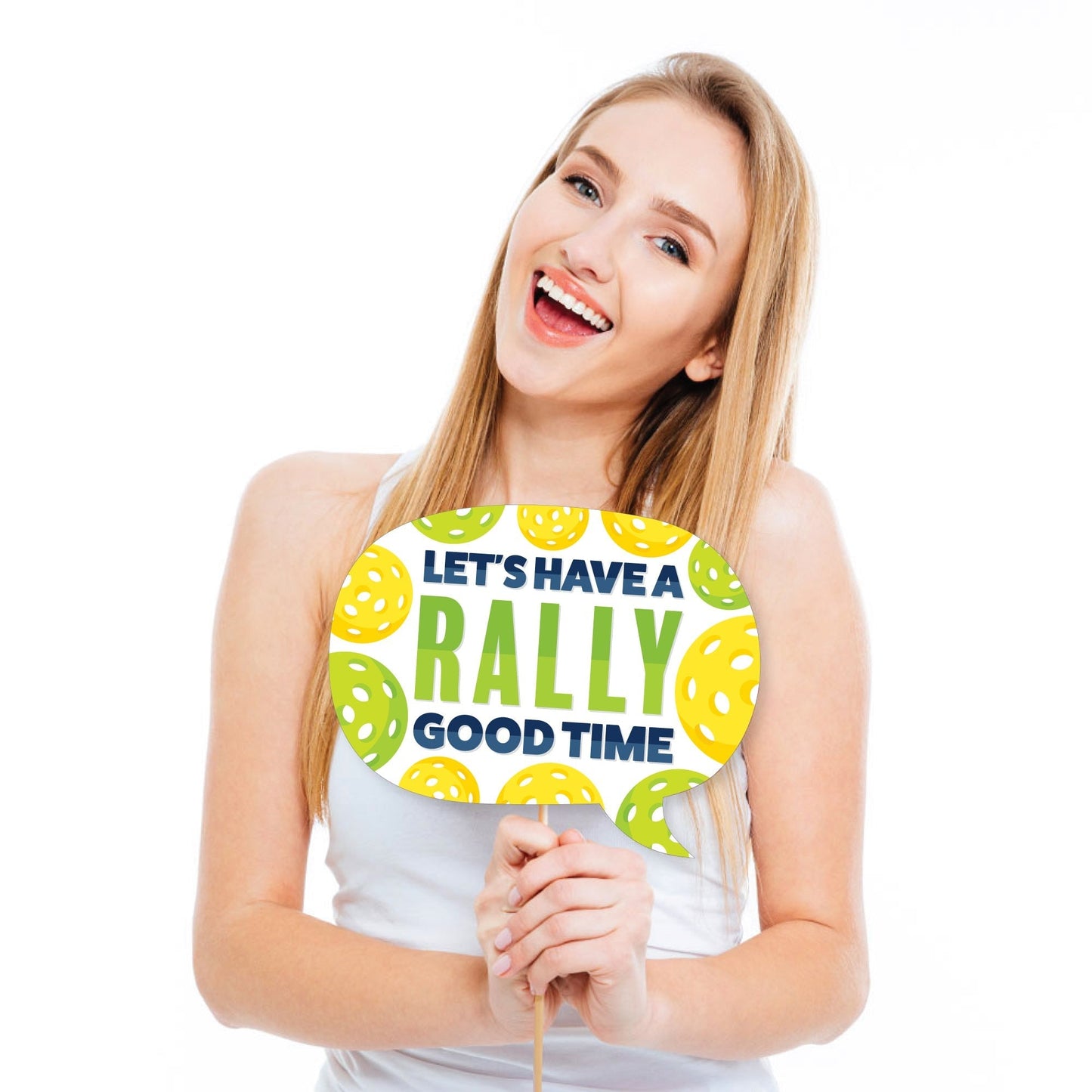 Funny Let’s Rally - Pickleball - Birthday or Retirement Party Photo Booth Props Kit - 10 Piece