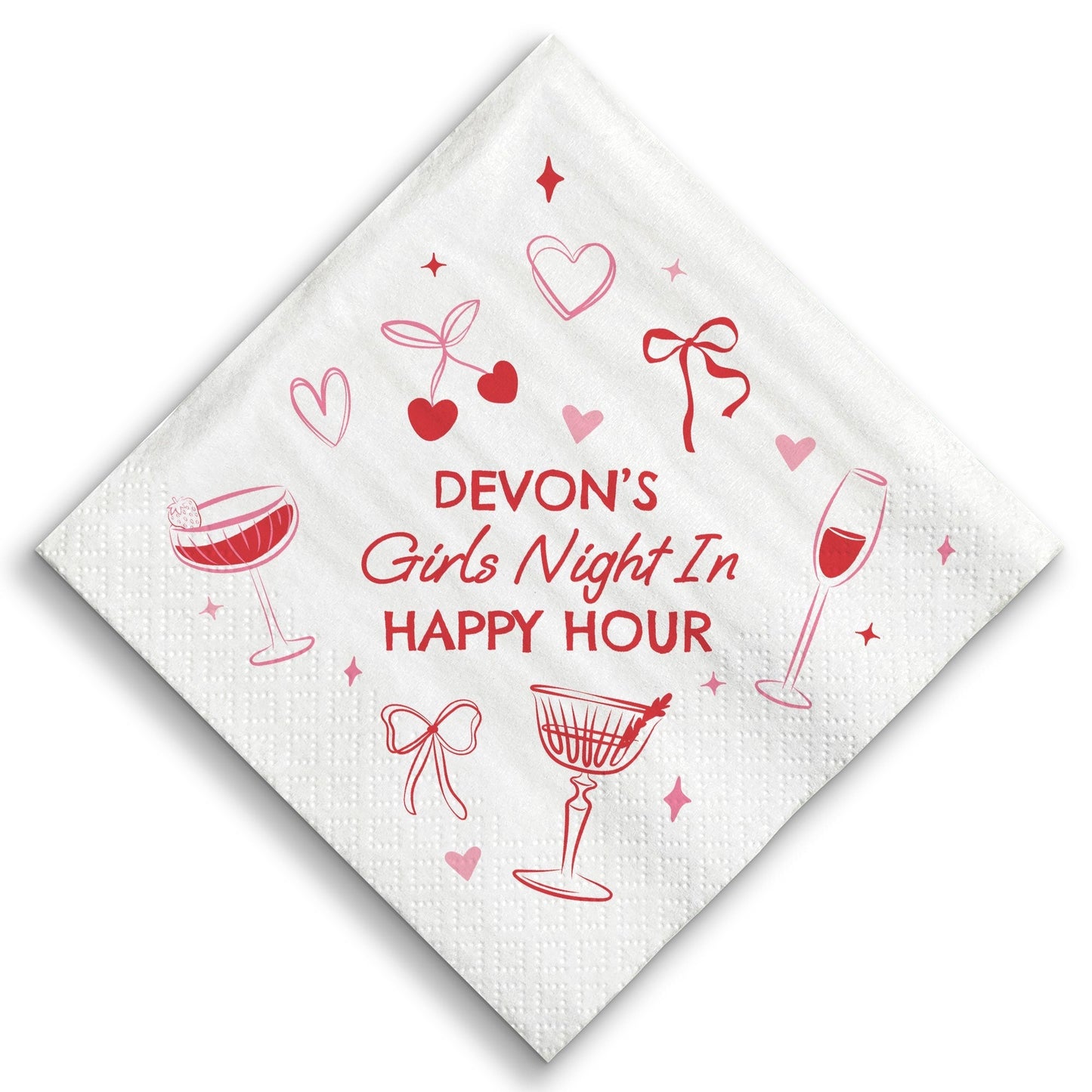 Custom Text Napkins - Drinks with the Girls