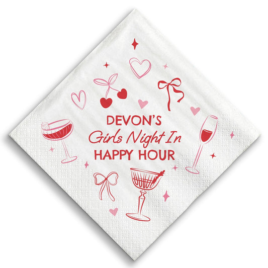 Custom Text Napkins - Drinks with the Girls