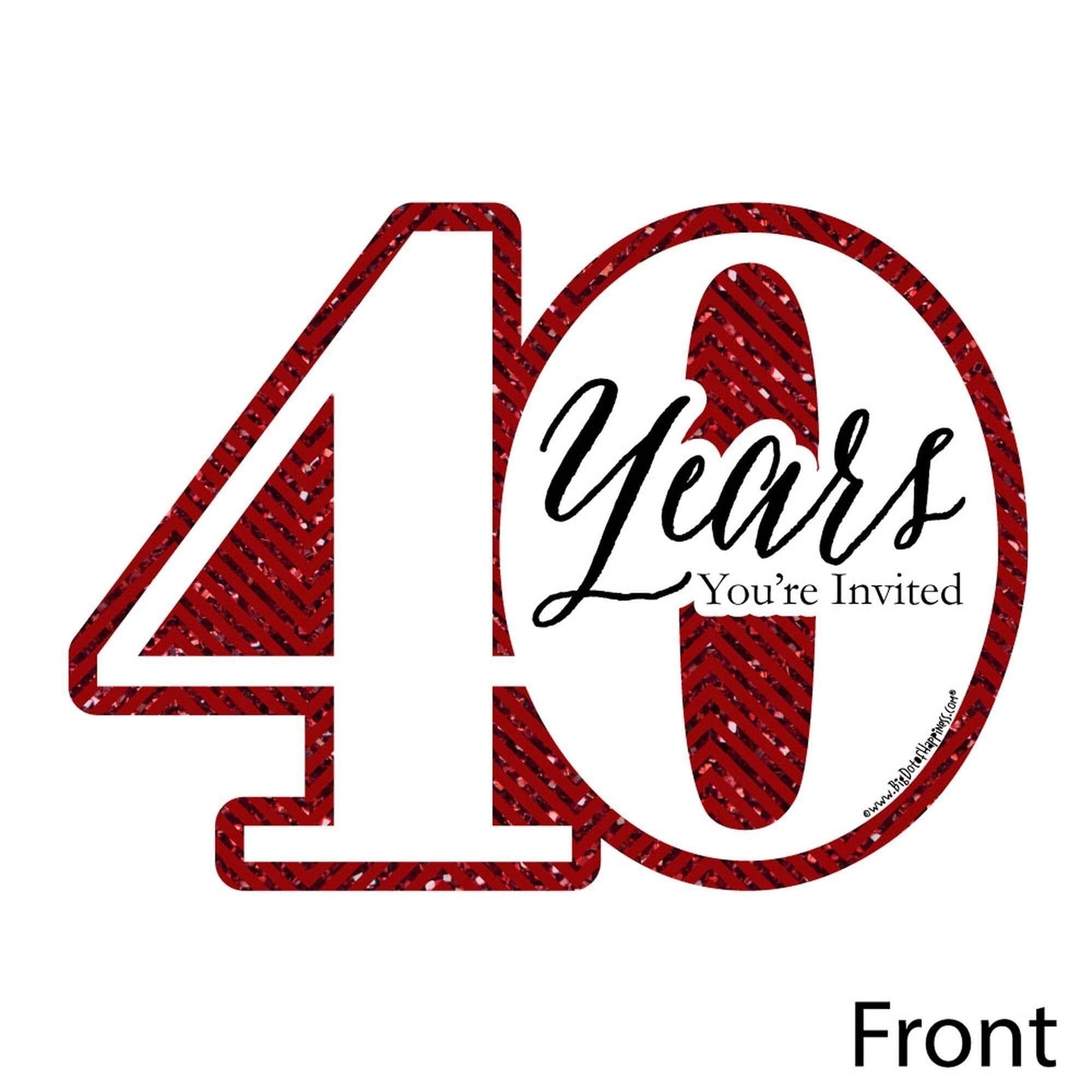 We Still Do - 40th Wedding Anniversary - Shaped Fill-In Invitations - Anniversary Party Invitation Cards with Envelopes - Set of 12