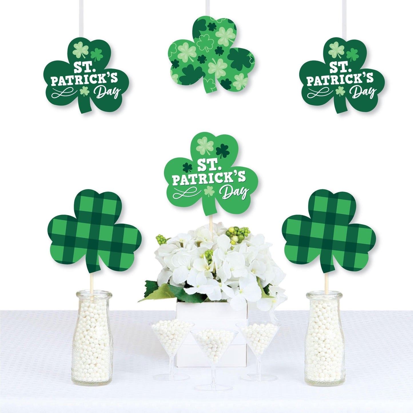 Shamrock St. Patrick's Day - Decorations DIY Saint Paddy's Day Party Essentials - Set of 20