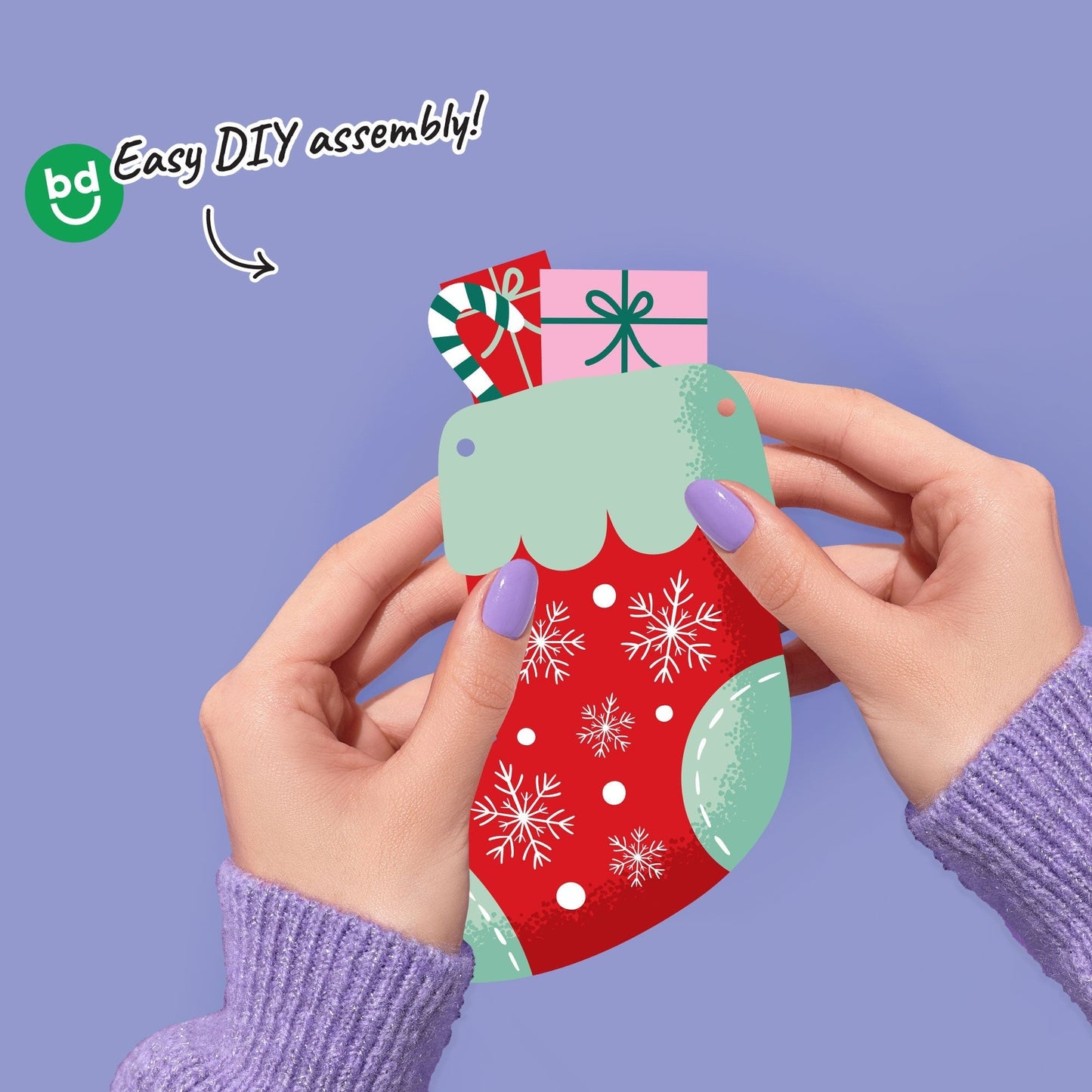 Christmas Stockings Garland Banner - 15 Pc