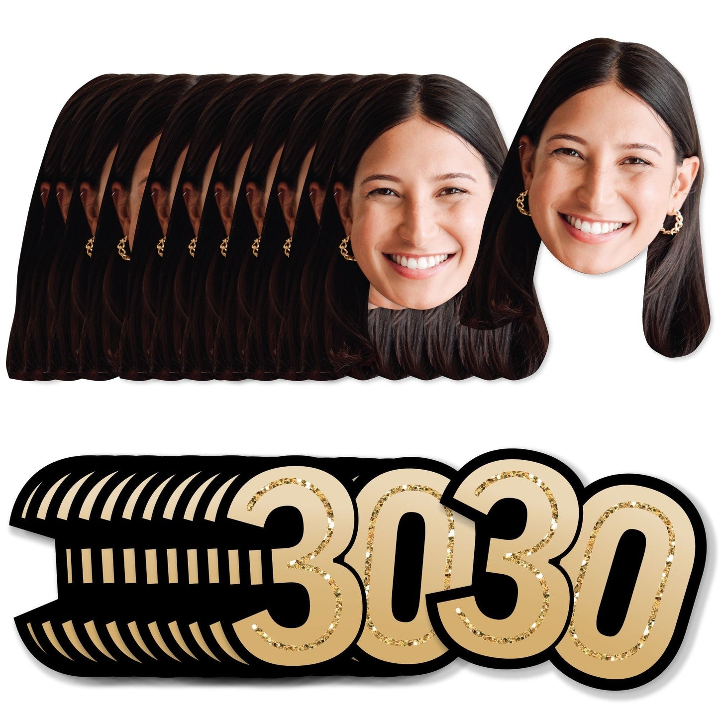 Custom Photo 30th Birthday Cut-Outs - 24 Ct