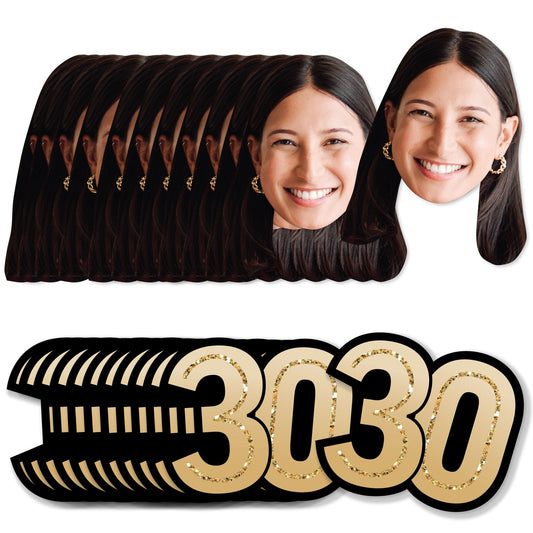 Custom Photo 30th Birthday Cut-Outs - 24 Ct