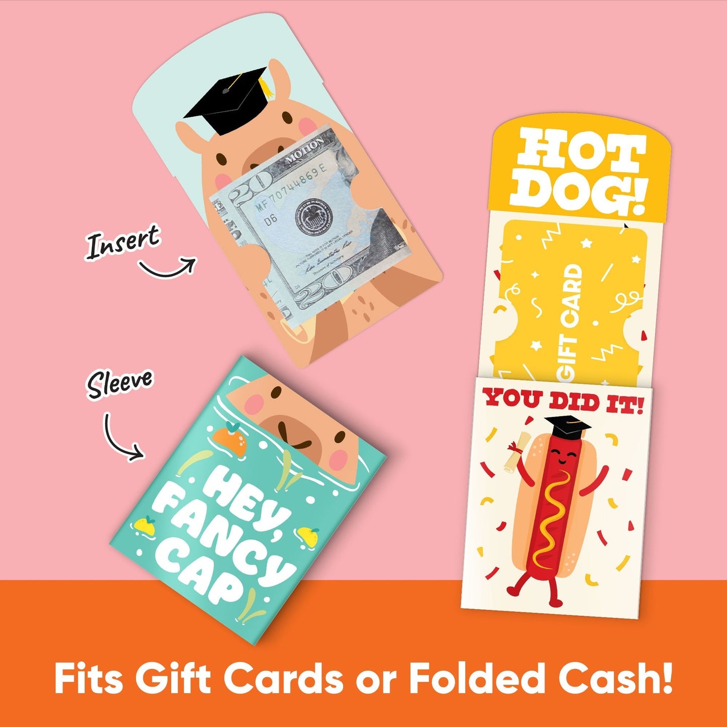 Assorted Funny Graduation Nifty Gifty Card Holders - 8 Ct