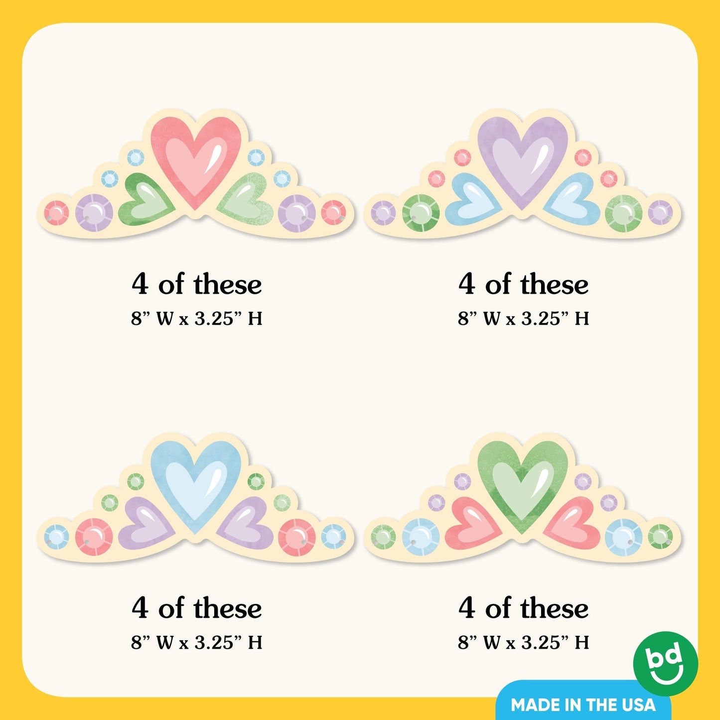 Princess Paper Crown Headbands - 16 Ct