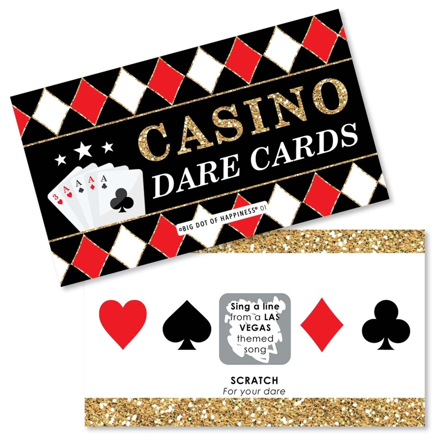 Las Vegas - Casino Party Scratch Off Dare Cards - 22 Cards