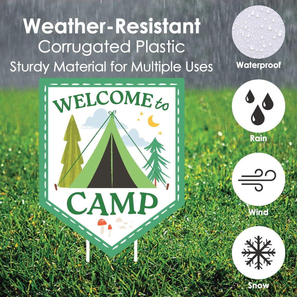Camping Yard Signs - 10 Ct