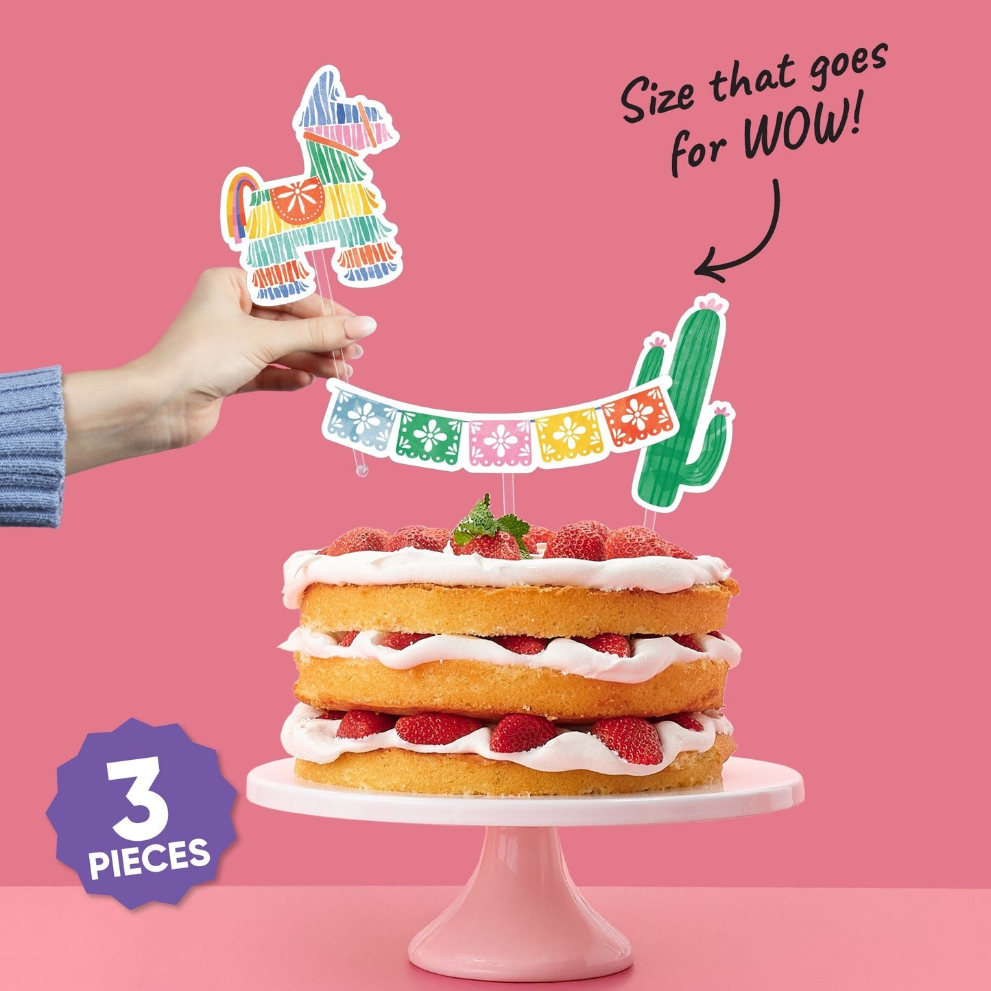 Fiesta Cake Topper - 3 Pc