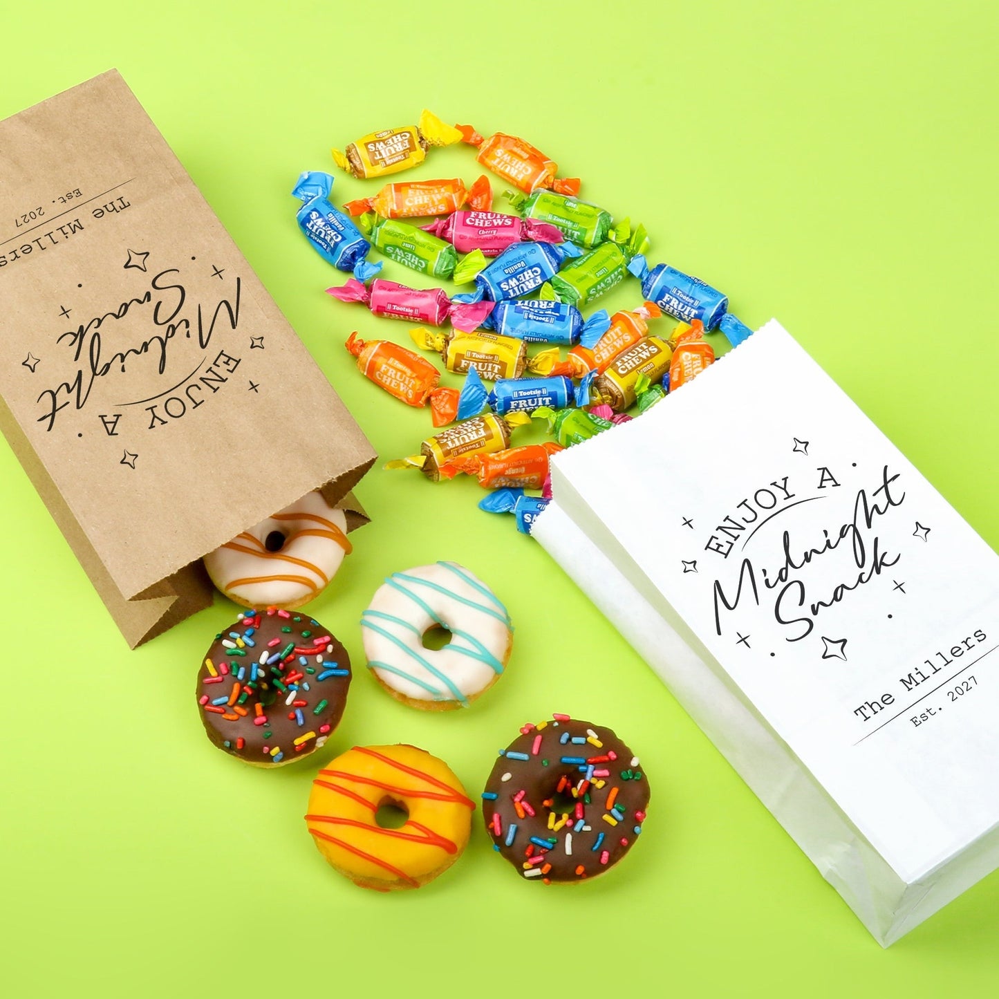 Custom Text Popcorn Bags - Midnight Snack