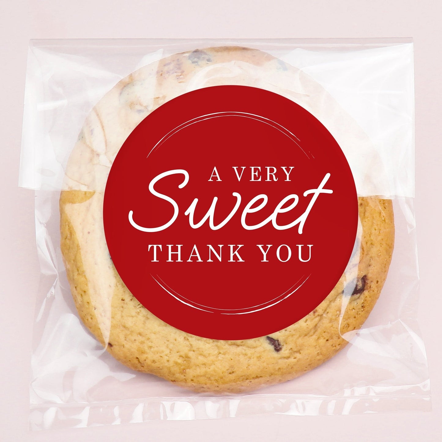Sweet Wedding Thank You Stickers & Clear Cookie Bags - 25 Ct