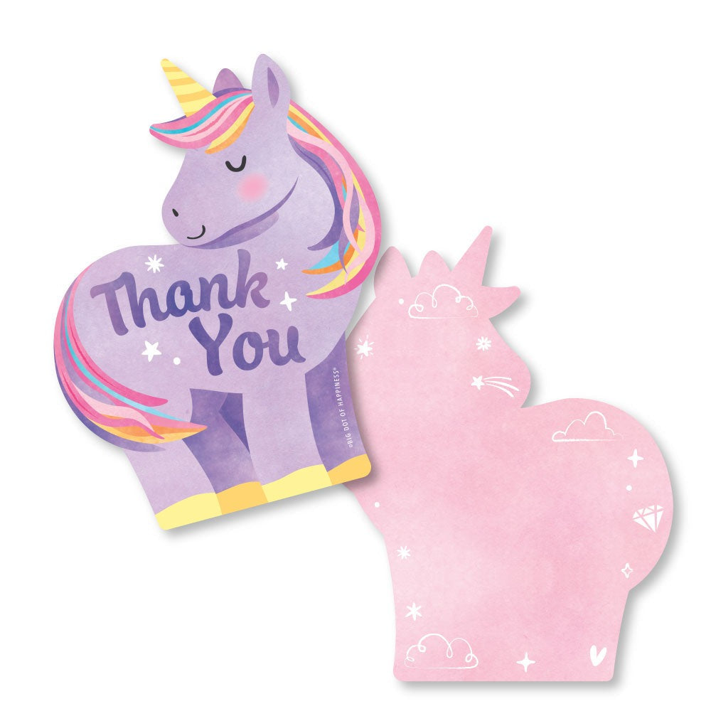 Unicorn Thank You Cards - 12 Ct