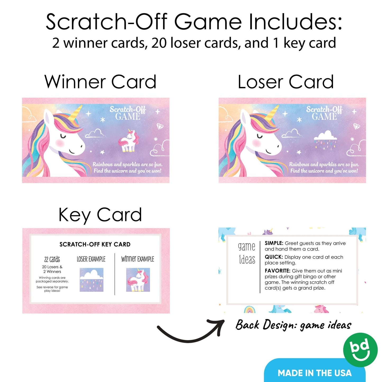 Unicorn Scratch Off Cards Game - 22 Ct