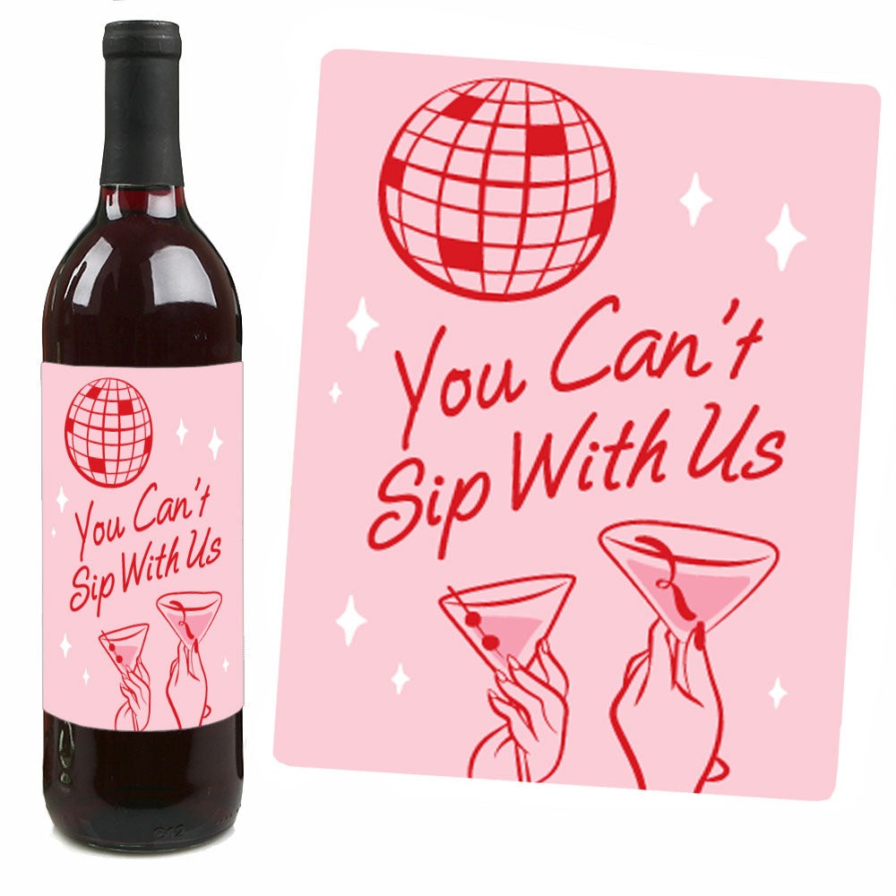 Drinks with the Girls Wine Bottle Labels - 4 Ct