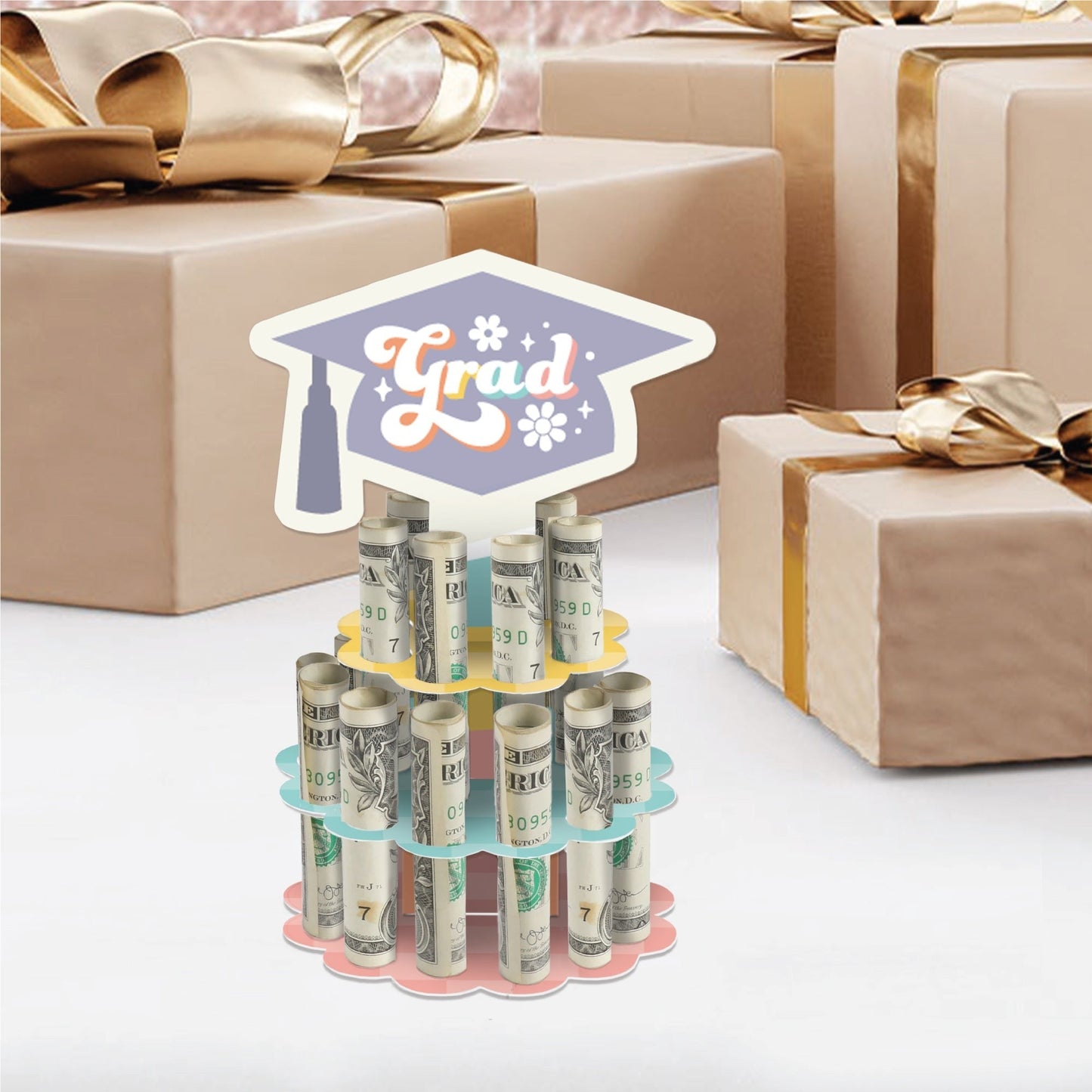 Groovy Grad Cash Cake - 1 Ct