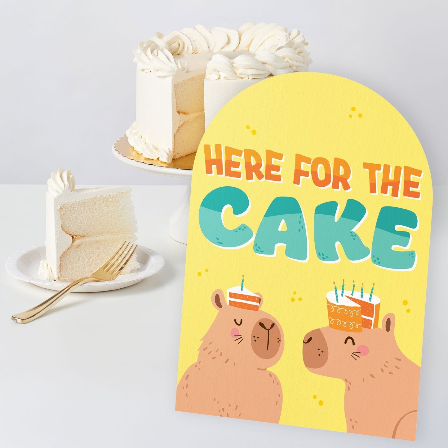 Capy Birthday Party Signs Set - 6 Ct