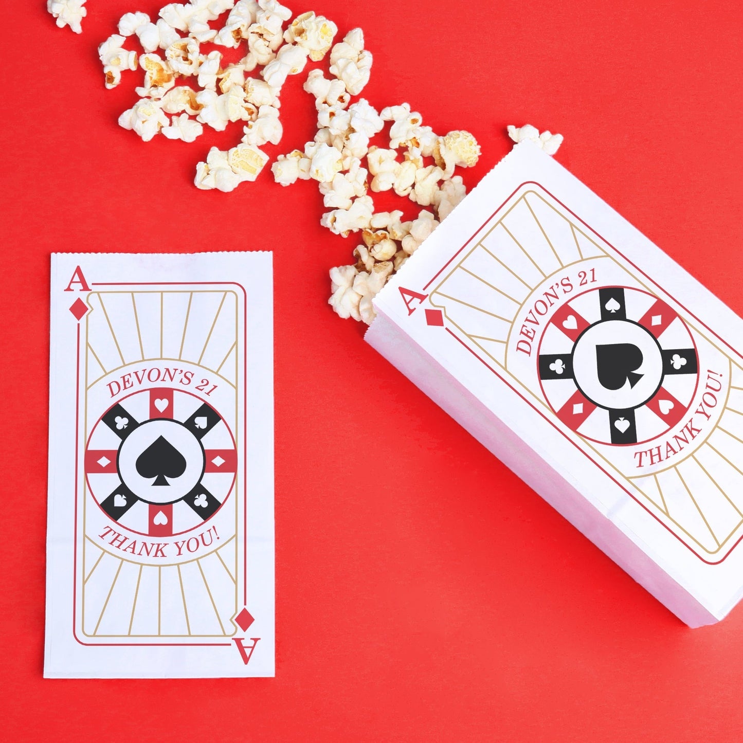 Custom Text Popcorn Bag - Las Vegas - 25 Ct