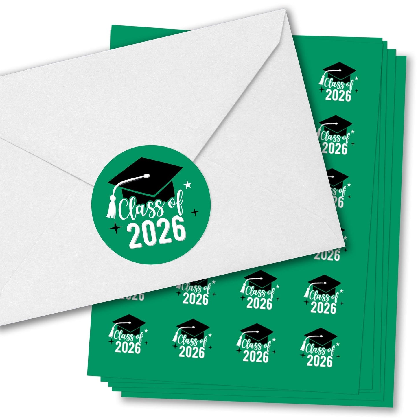 2026 Graduation Envelope Seal Stickers - 120 Ct