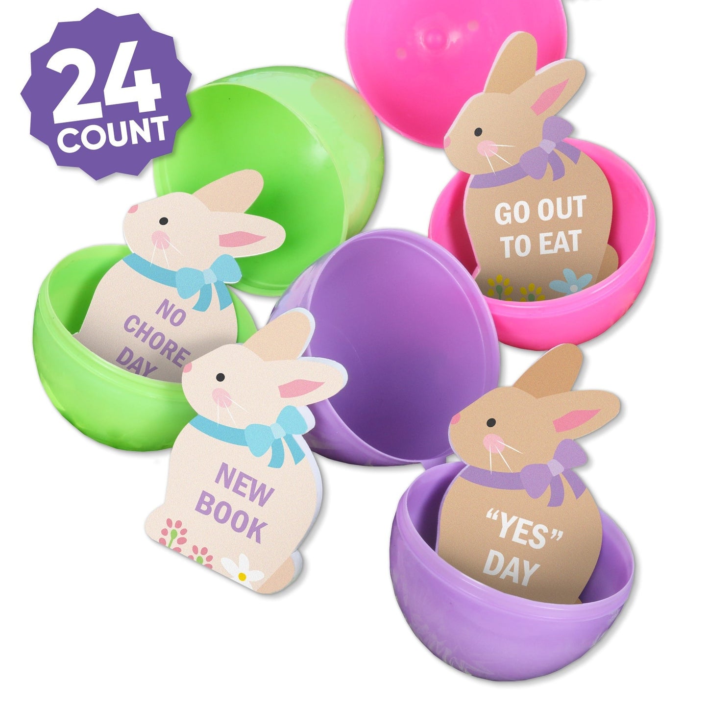 Spring Bunny Easter Egg Hunt Tokens - 24 Ct
