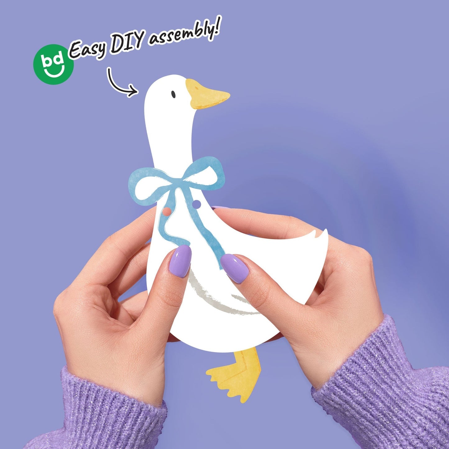 One Silly Goose Blue Garland Banner - 15 Pc