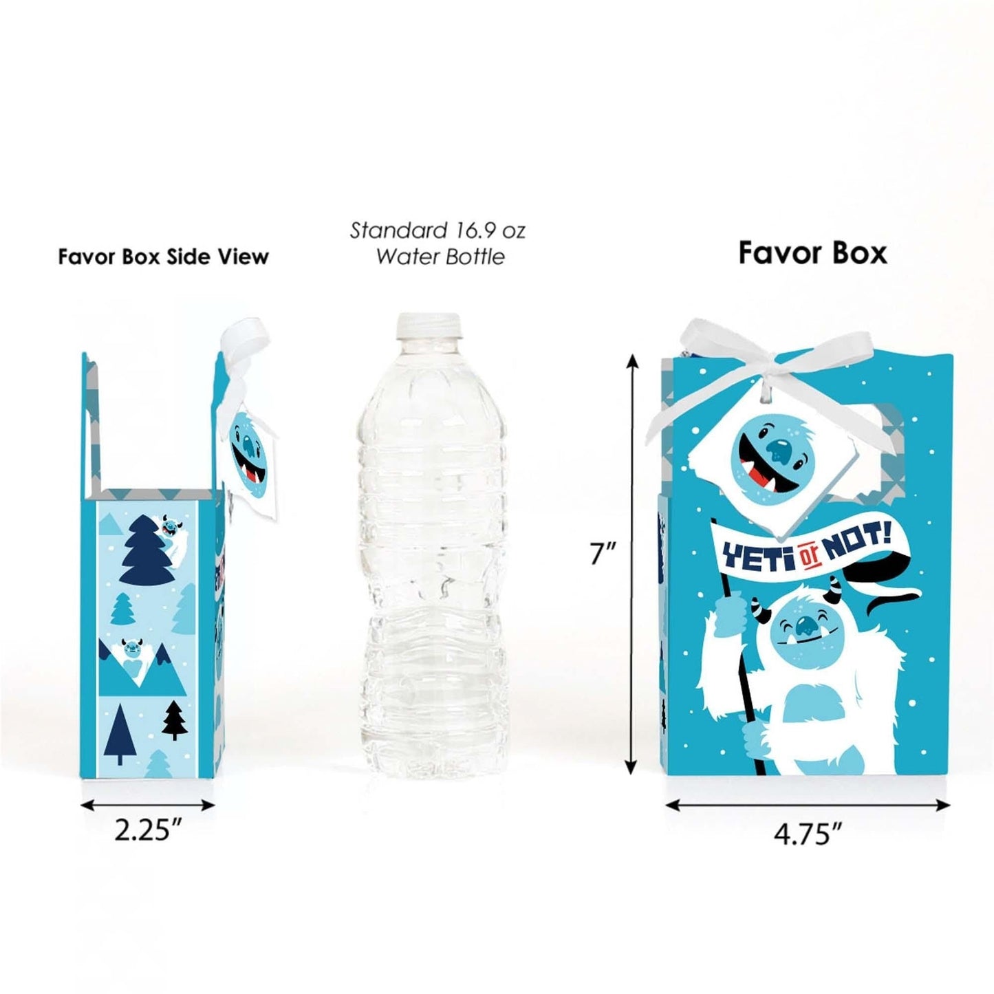 Yeti to Party - Abominable Snowman Party or Birthday Party Favor Boxes - Set of 12