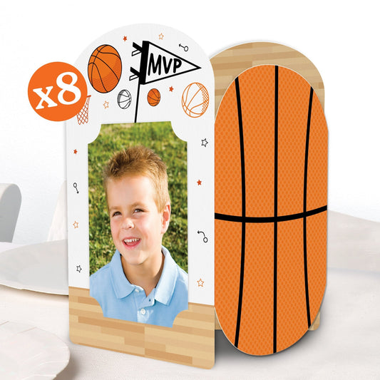 Basketball Photo Centerpieces - 8 Ct
