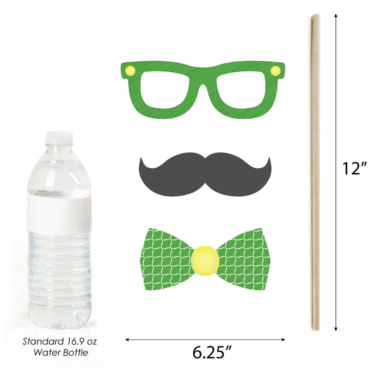 You Got Served - Tennis - Baby Shower or Birthday Party Photo Booth Props Kit - 20 Count